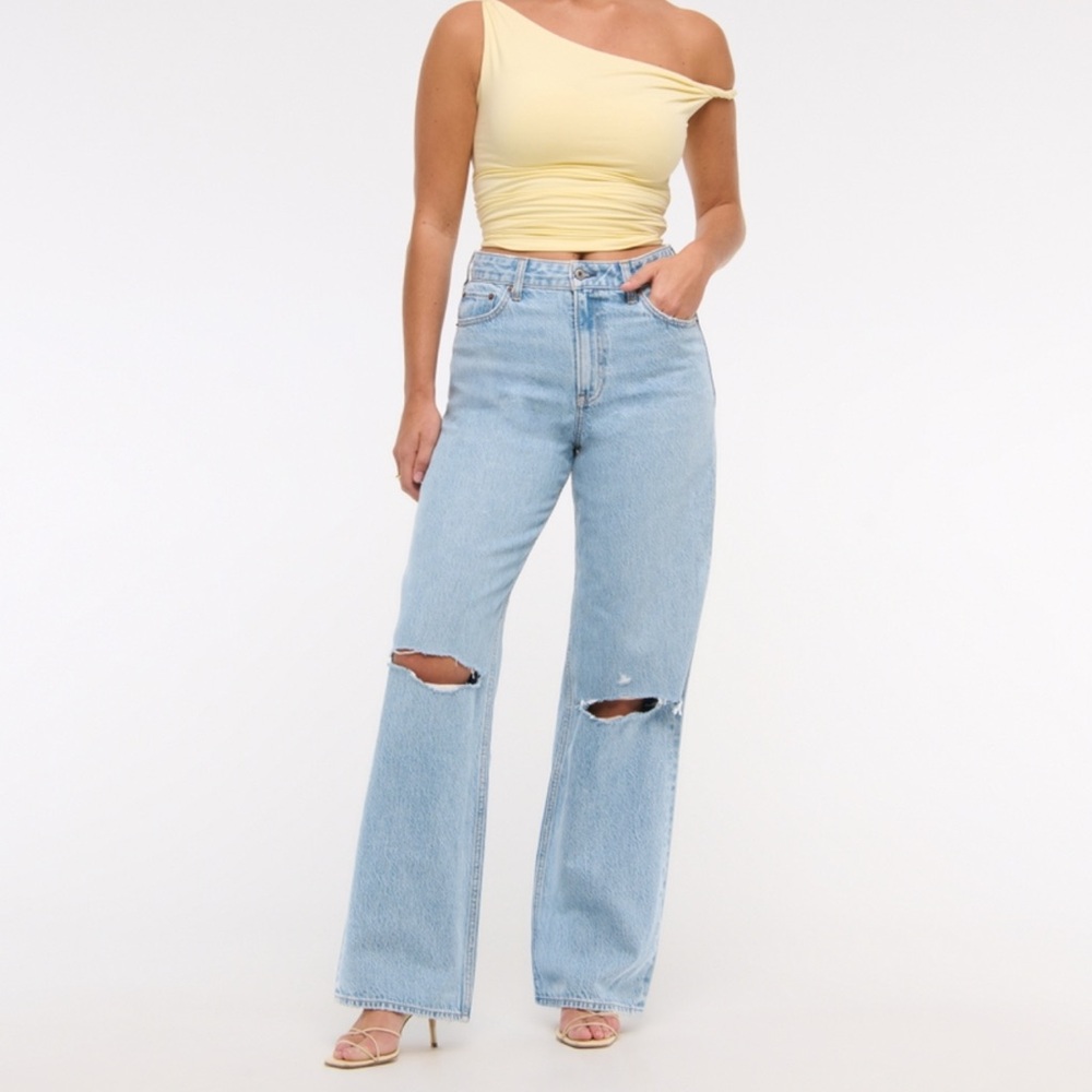 Abercrombie & Fitch Curve Love High Rise Loose Jean 28XL